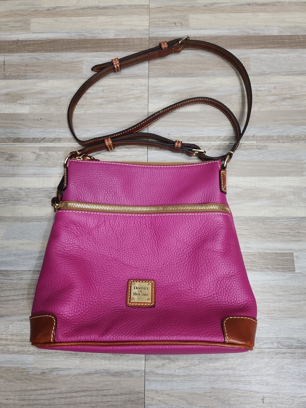 Dooney & Bourke Fuchsia Hobo Crossbody Bag